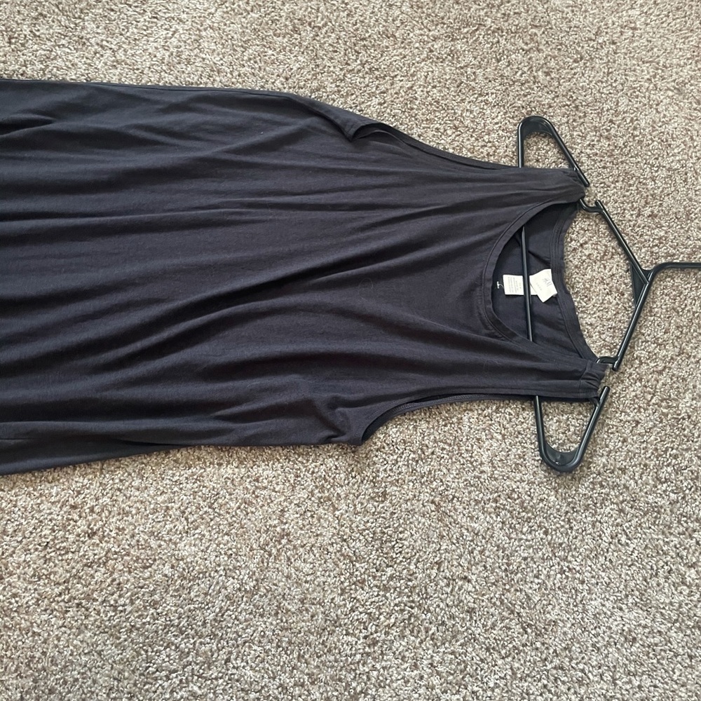 Dark gray midi dress